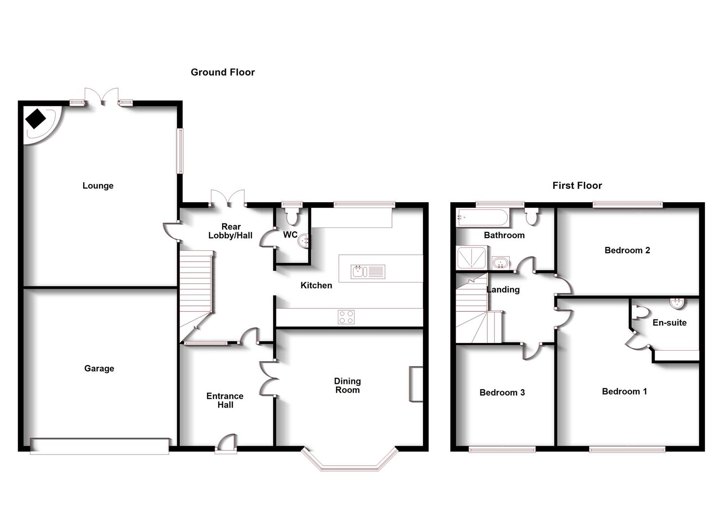 Floorplans For Crick Road, Hillmorton, Rugby