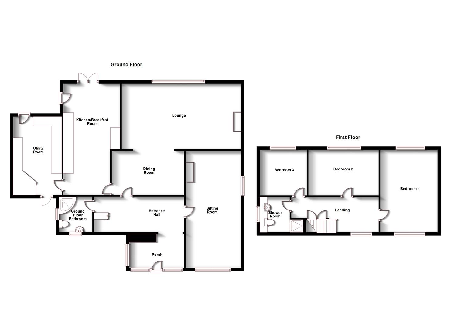 Floorplans For Alwyn Road, Bilton, Rugby