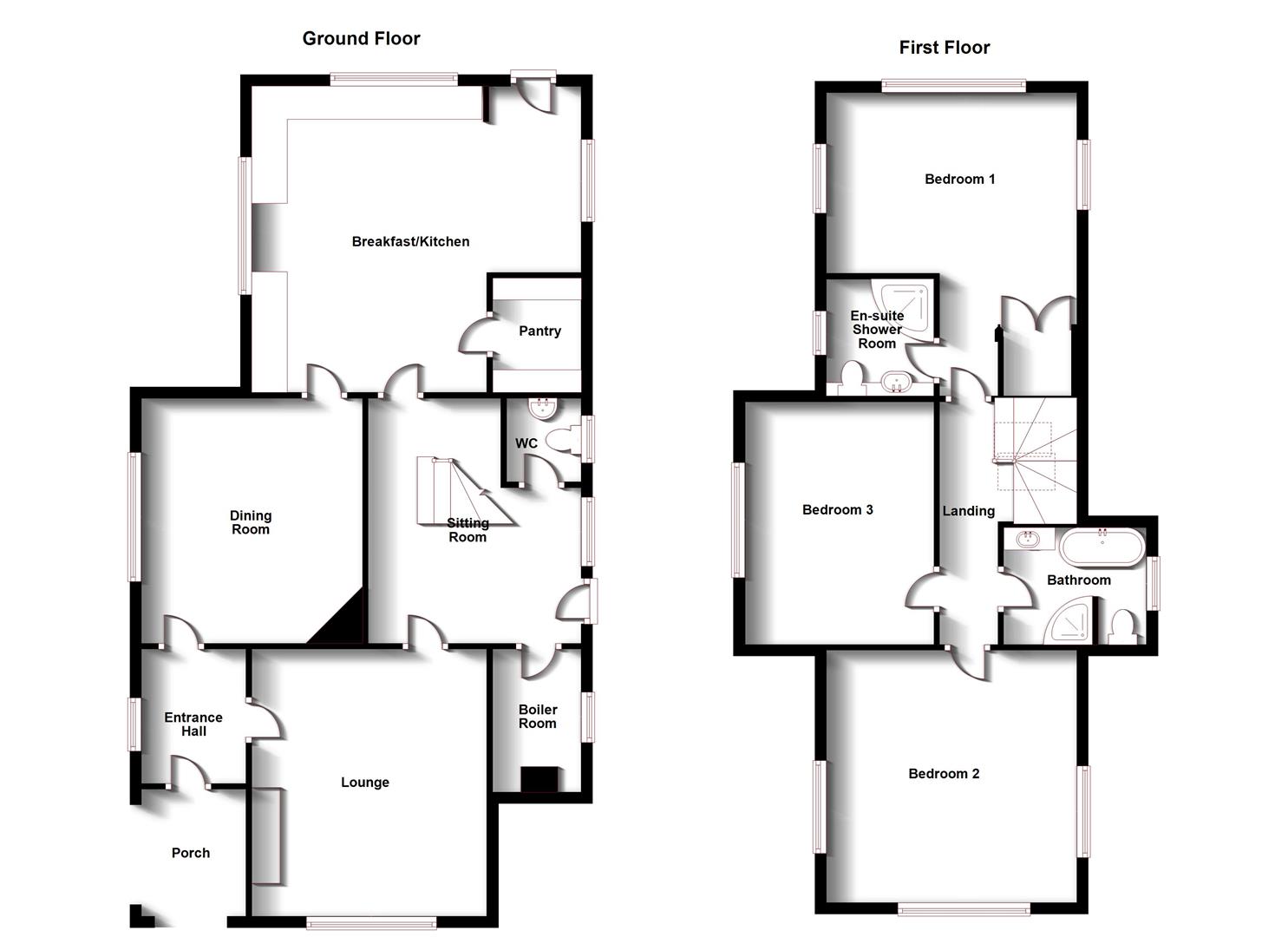Floorplans For The Lodge, Bilton, Rugby