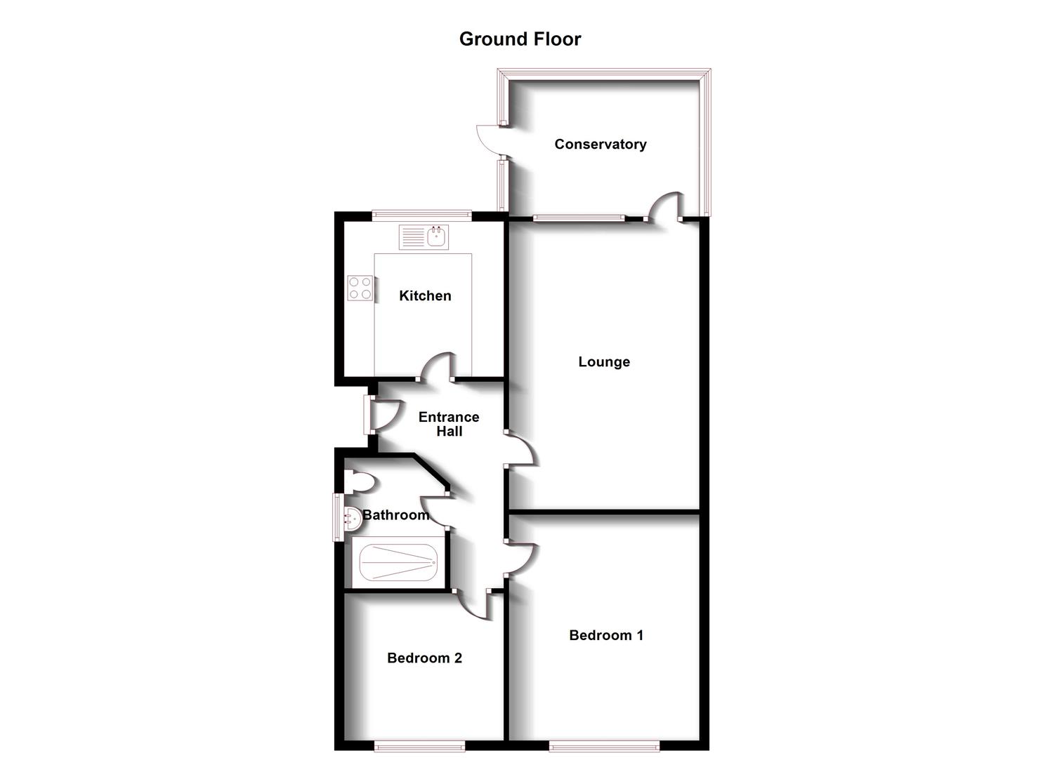 Floorplans For Epsom Road, Bilton, Rugby