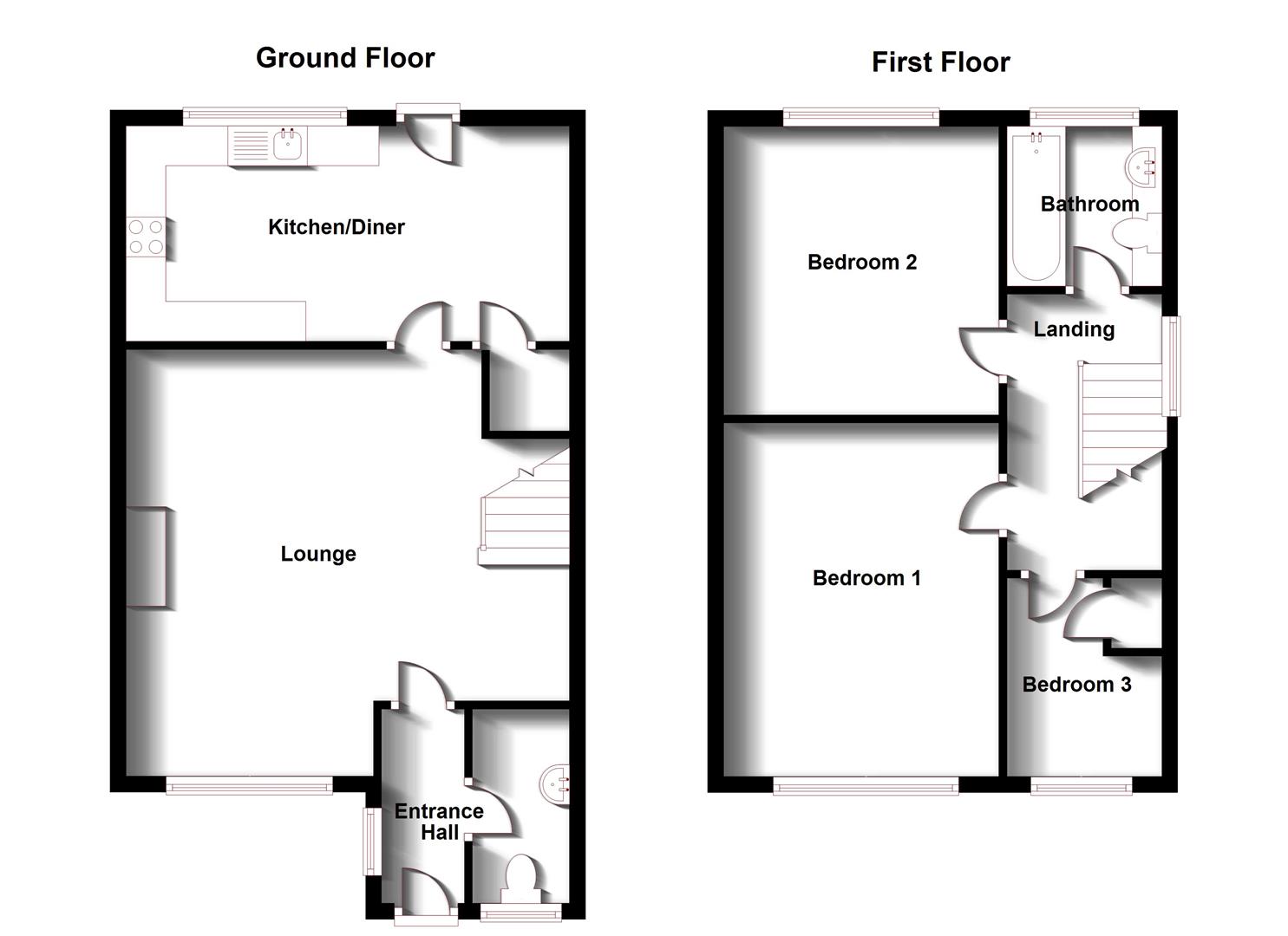 Floorplans For Morton Gardens, Rugby