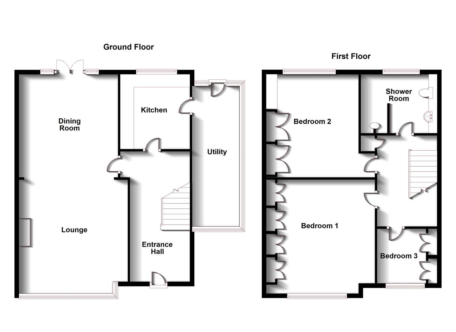 Floorplans For Hibbert Close, Rugby