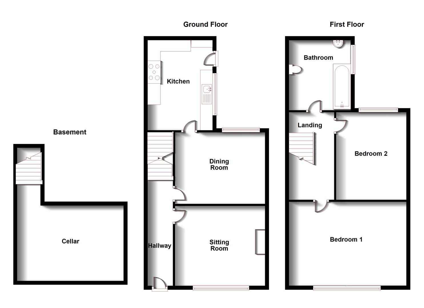 Floorplans For Earl Street, Rugby