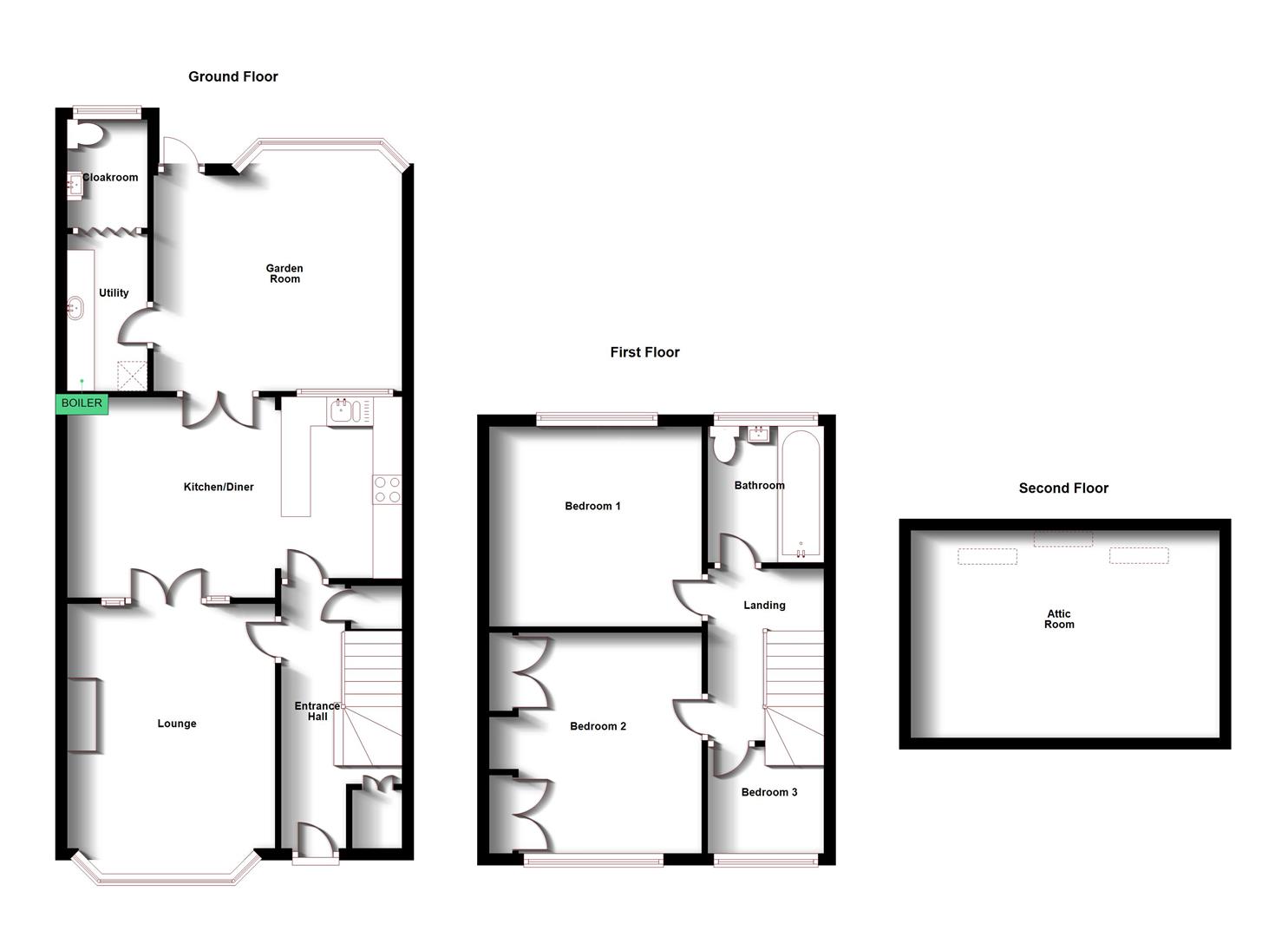 Floorplans For Wyke Road, Wyken, Coventry