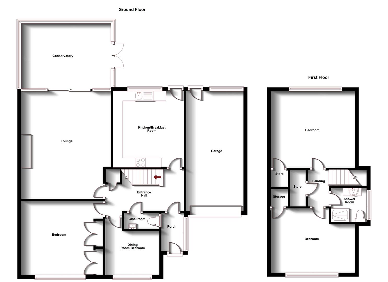 Floorplans For Hardy Close, Bilton, Rugby