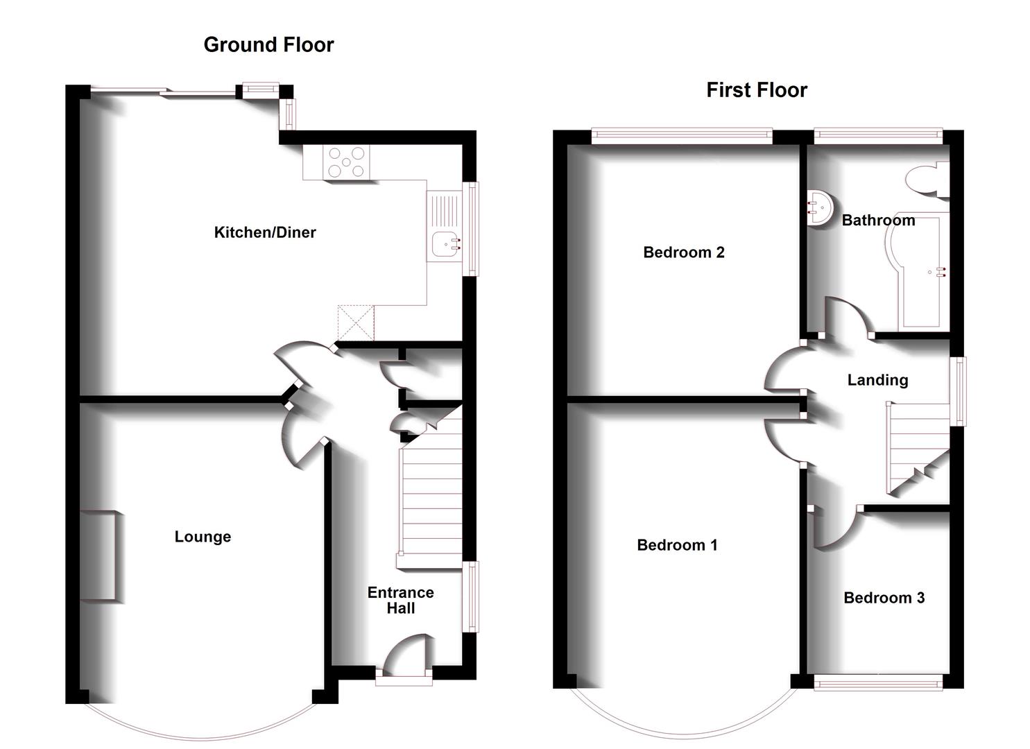 Floorplans For Westfield Road, Rugby