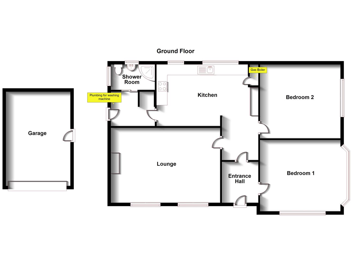 Floorplans For Cawston Way, Bilton, Rugby