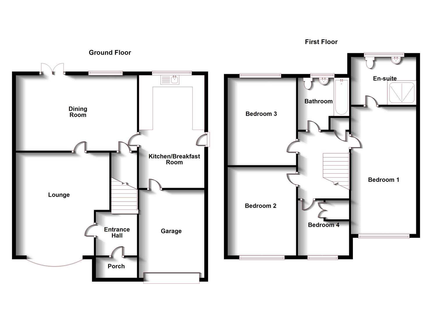 Floorplans For Hazelwood Close, Dunchurch, Rugby