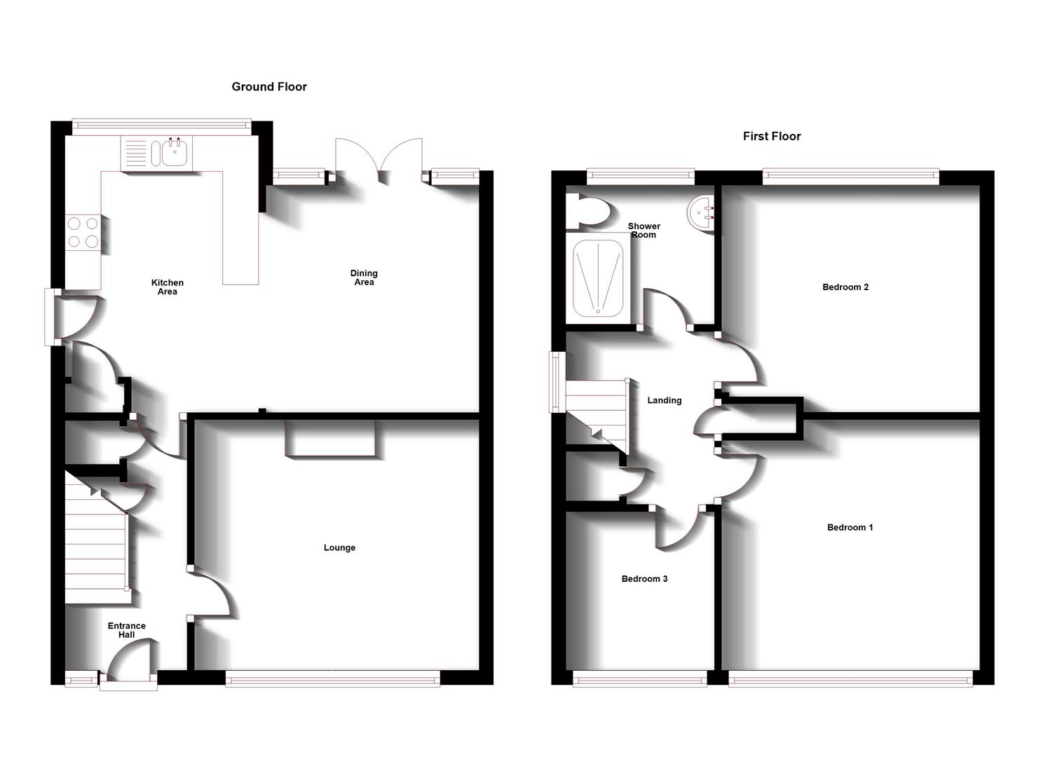 Floorplans For Addison Road, Bilton, Rugby