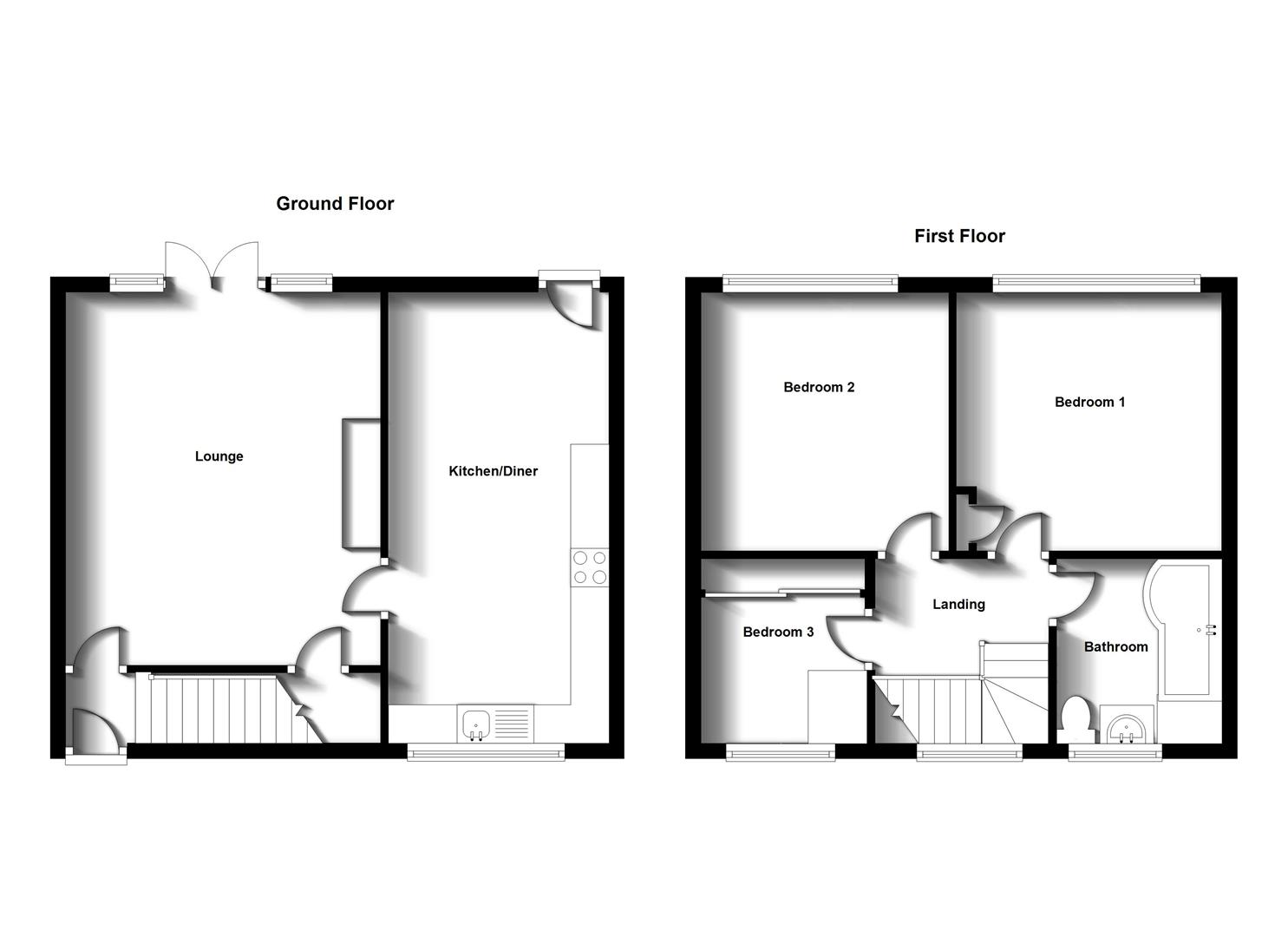 Floorplans For Meadow Close, Stretton On Dunsmore, Rugby