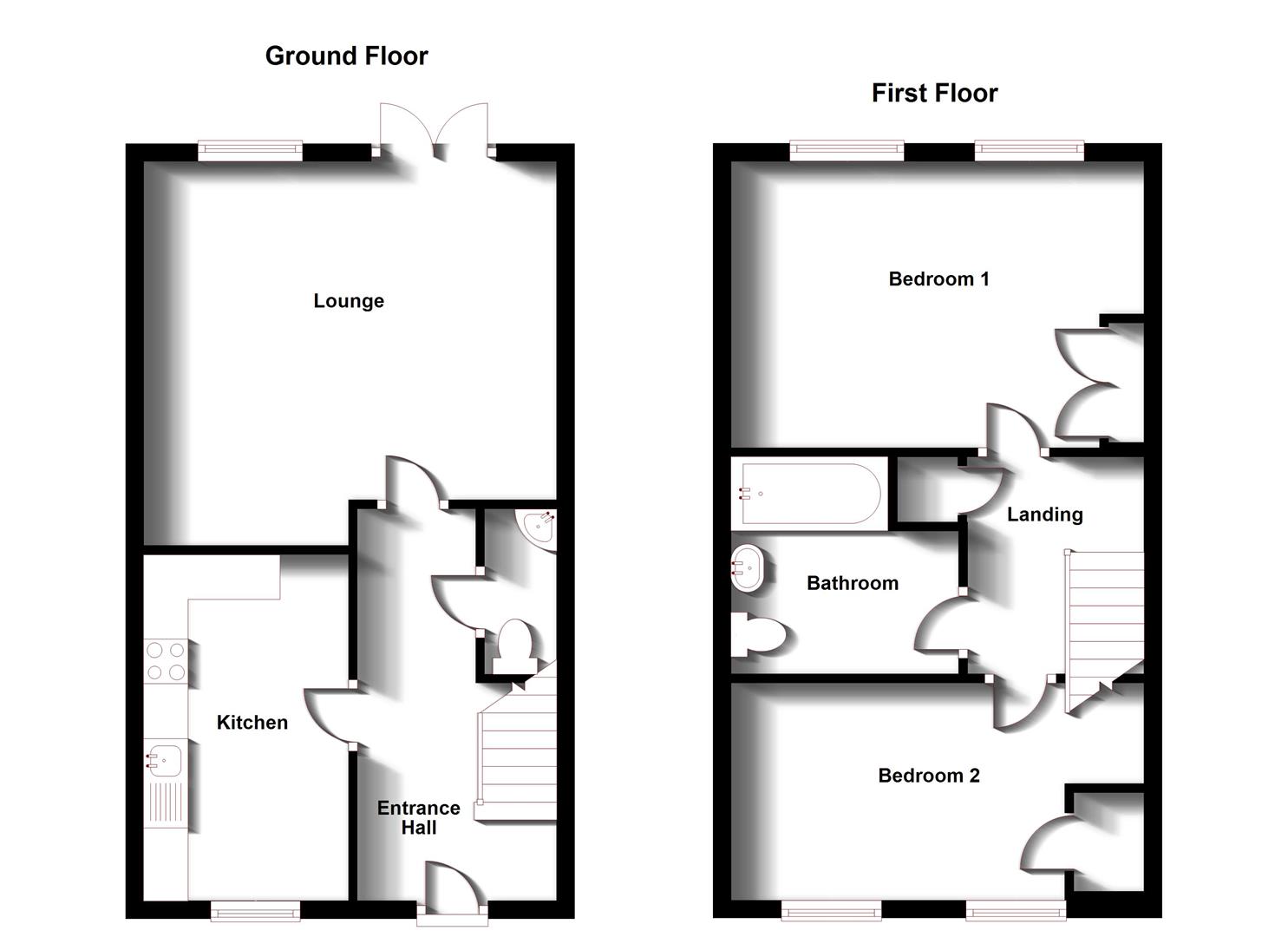 Floorplans For Roundhouse Drive, Cawston, Rugby