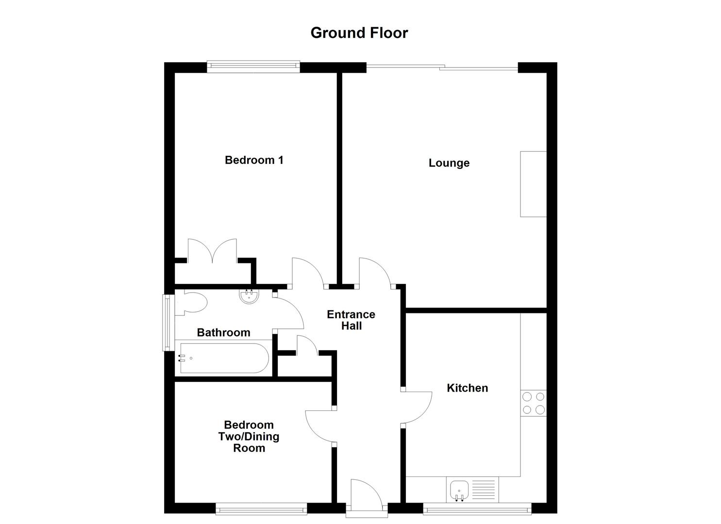 Floorplans For Ferrieres Close, Dunchurch, Rugby