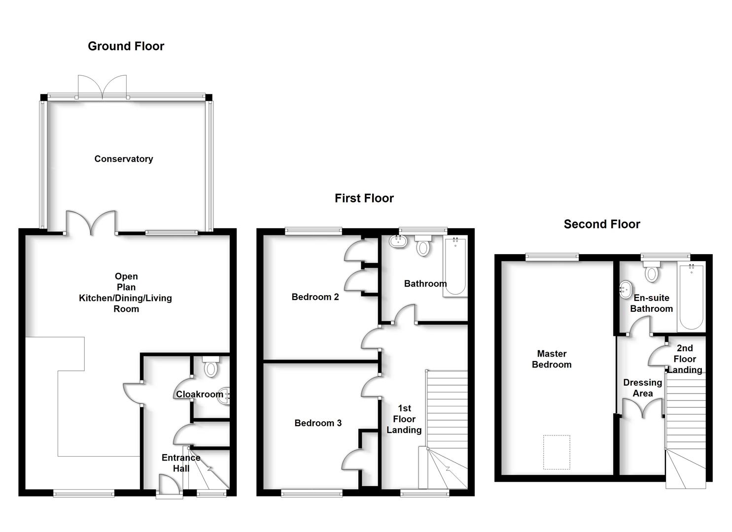 Floorplans For Lowercroft, Hillmorton, Rugby