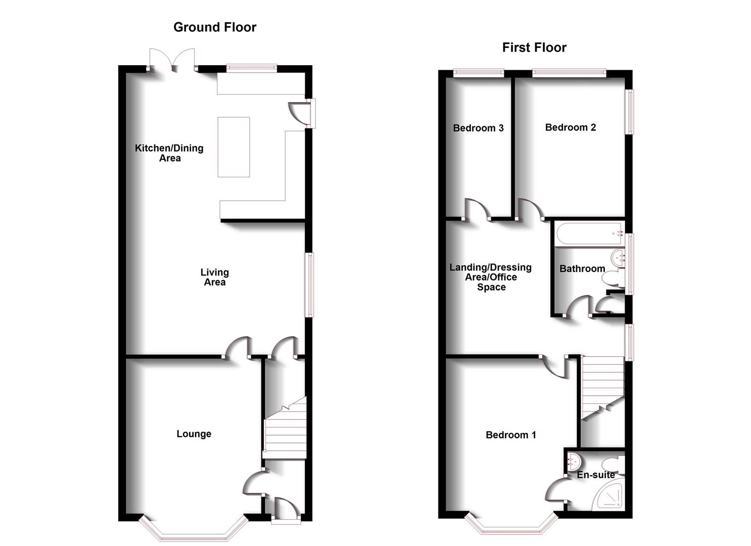 Floorplans For Alwyn Road, Bilton, Rugby