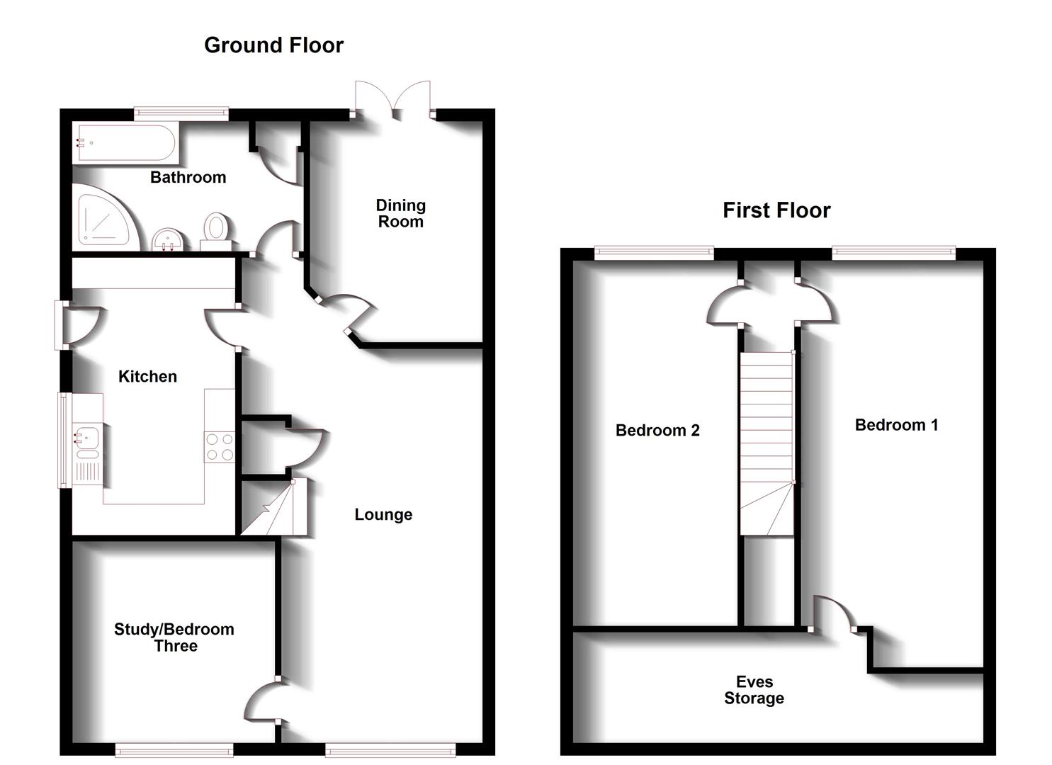 Floorplans For Cordelia Way, Rugby