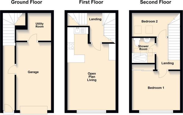 Floorplans For Beech Court, Hillmorton, Rugby
