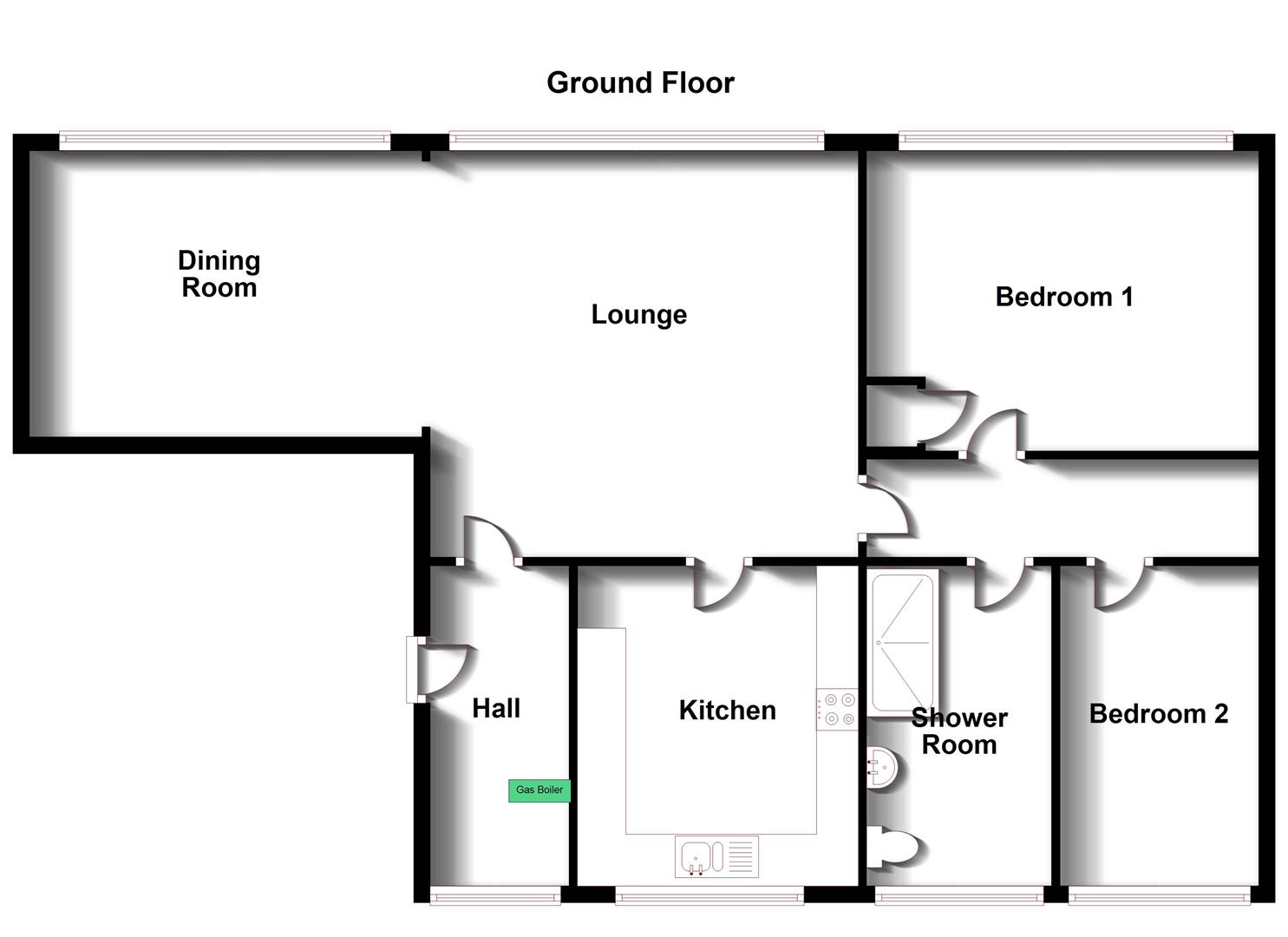 Floorplans For Ash Court, Bilton, Rugby