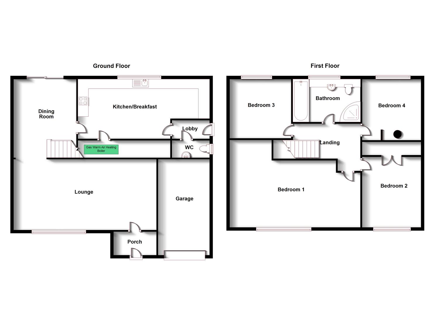 Floorplans For Norton Leys, Hillside, Rugby