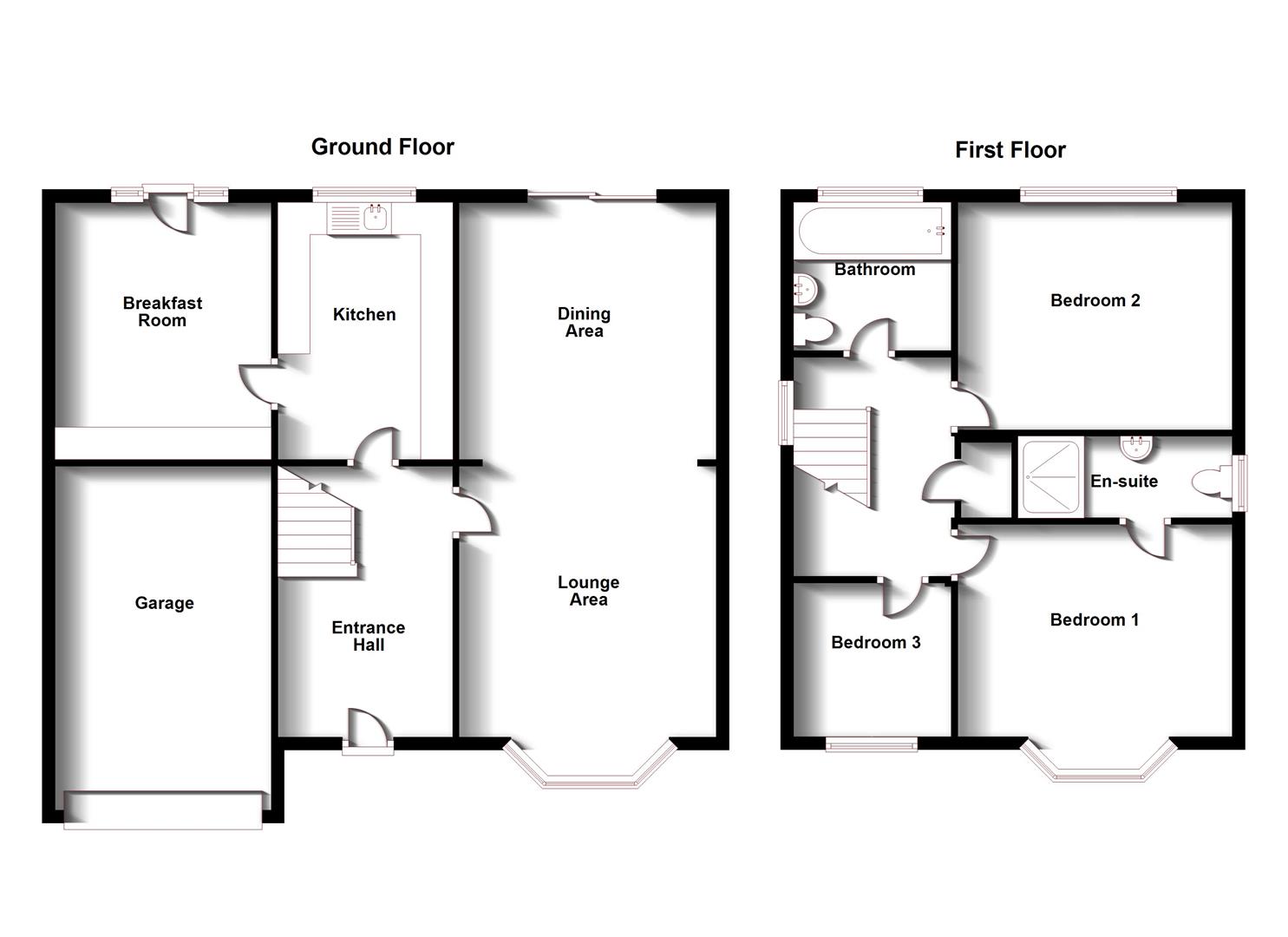 Floorplans For Mulberry Road, Beechcroft, Rugby