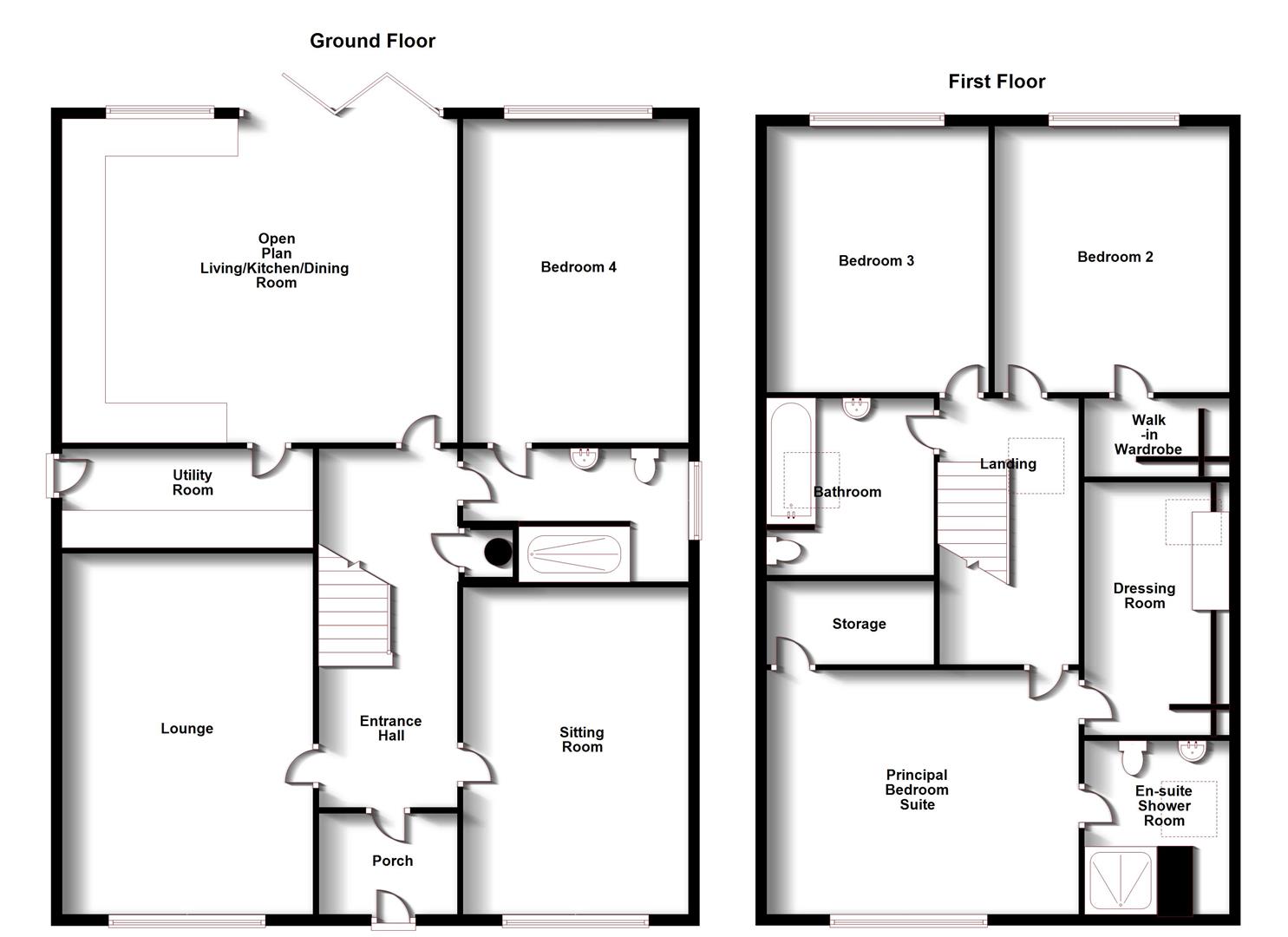 Floorplans For Highfield, Barton Road, Rugby