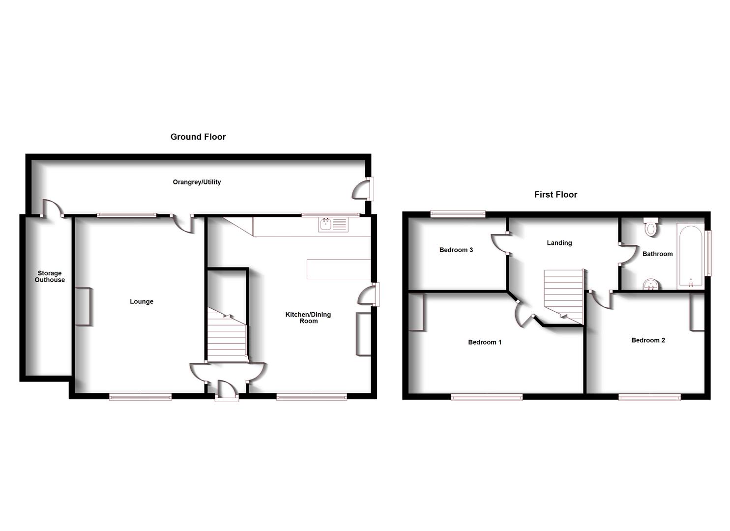 Floorplans For Chapel House, Magnet Lane, Rugby