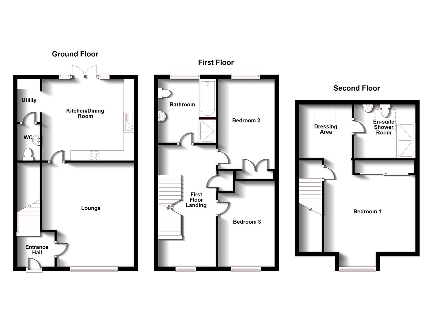 Floorplans For Magnolia Avenue, Eden Park, Rugby