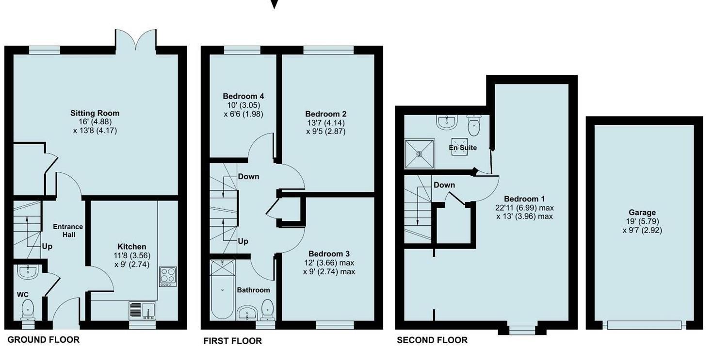 Floorplans For Chervil Way, Rugby