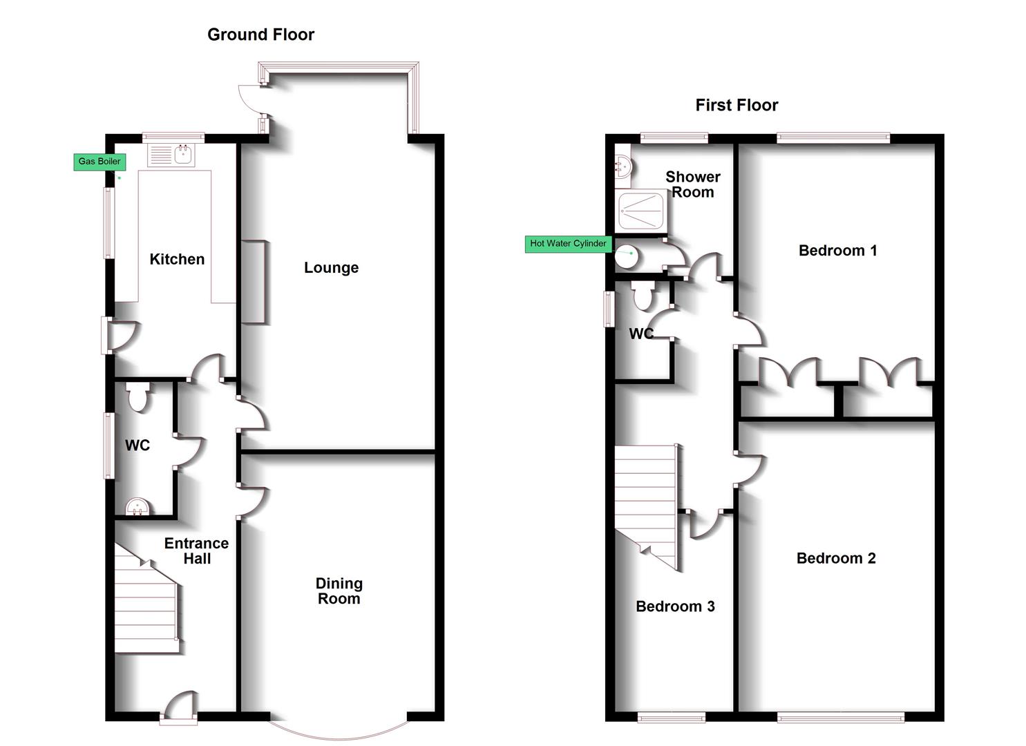 Floorplans For Dalkeith Avenue, Rugby