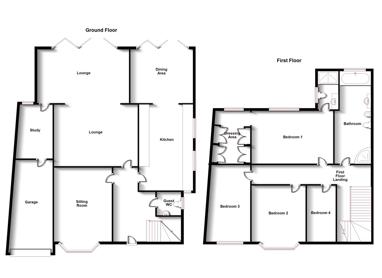 Floorplans For Longrood Road, Rugby