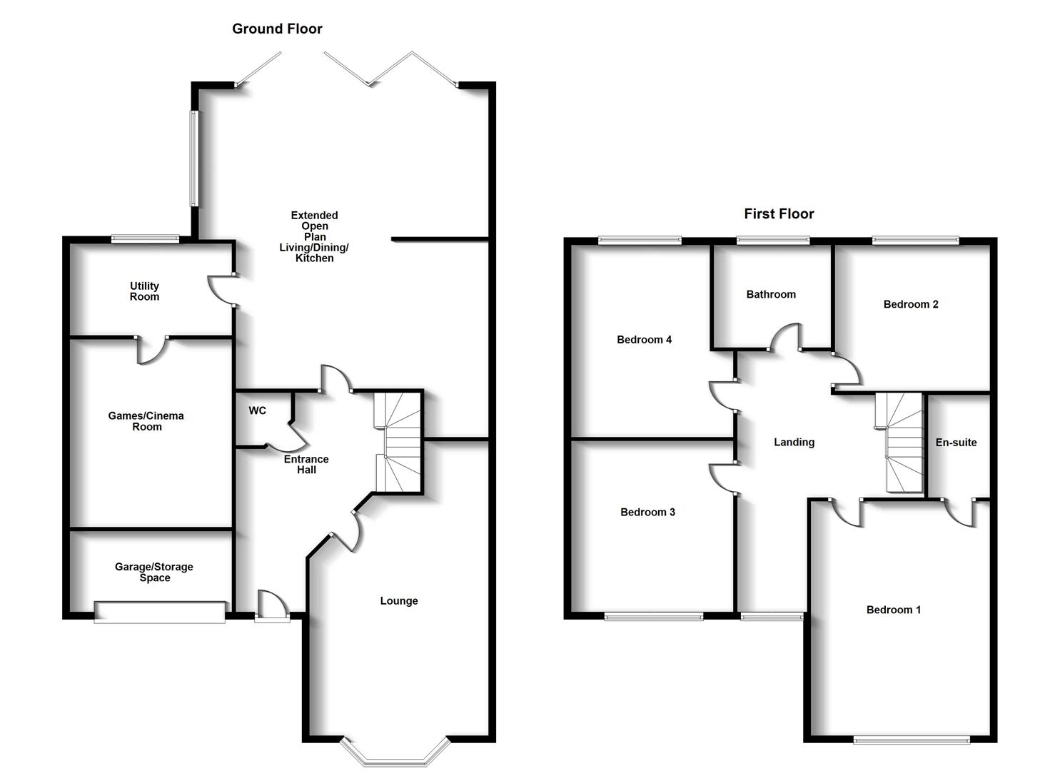 Floorplans For Turnstone Close, Coton Meadows, Rugby