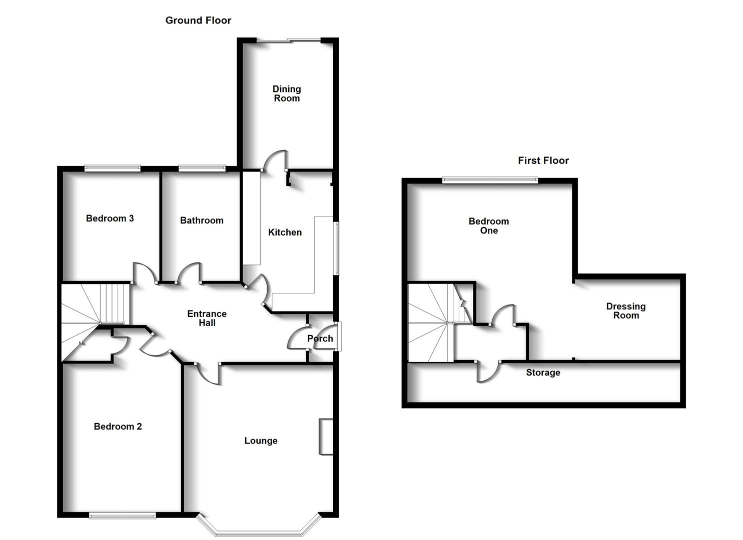 Floorplans For Southey Road, Shakespeare Gardens, Rugby
