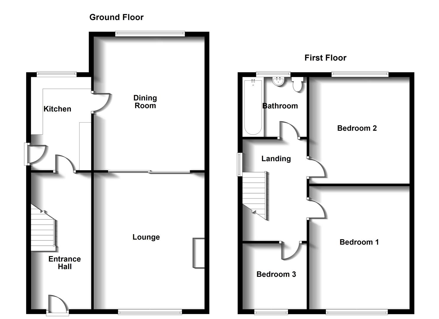 Floorplans For Main Street, Newbold, Rugby