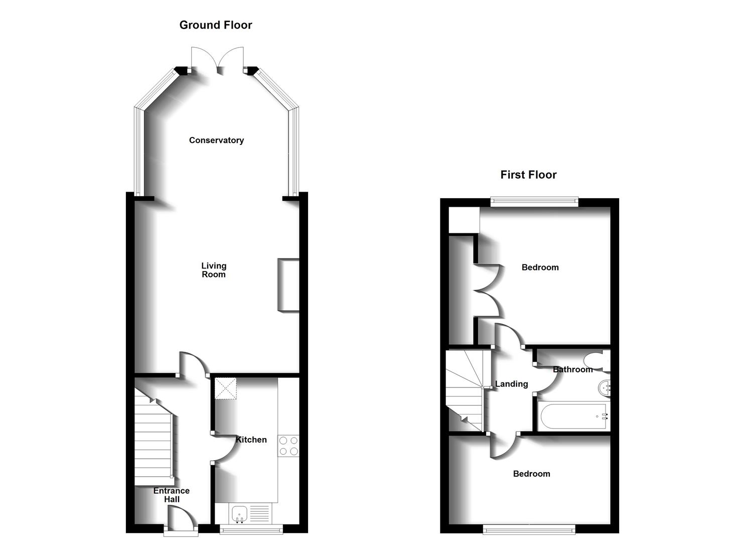 Floorplans For Village Mews, Bawnmore Road, Rugby