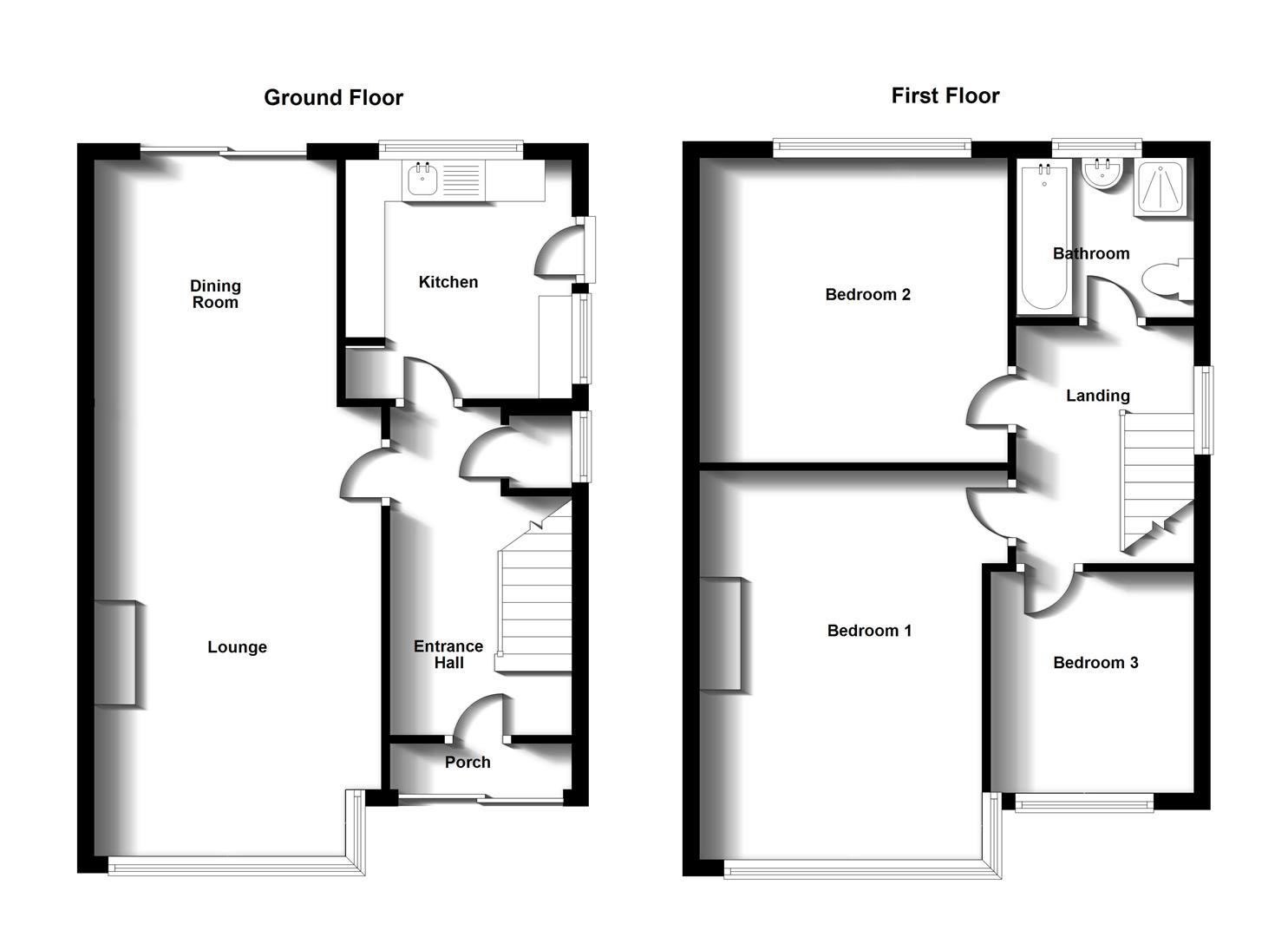 Floorplans For Alwyn Road, Bilton, Rugby