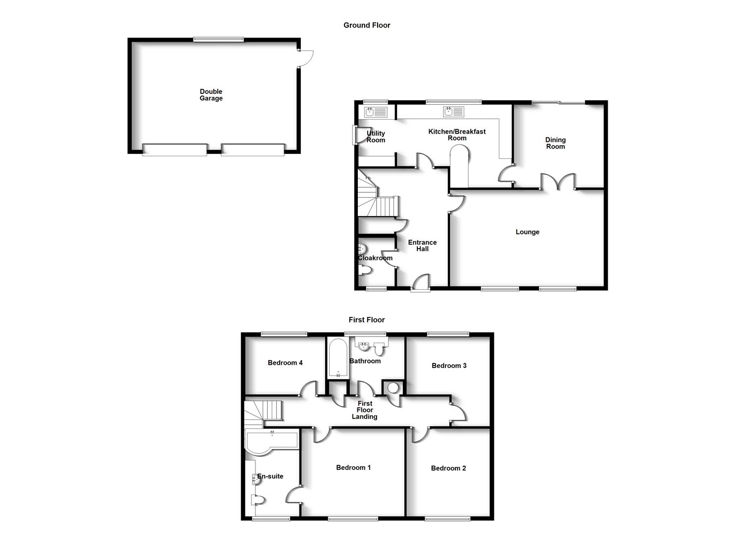 Floorplans For The Sycamores, Overslade Manor Drive, Rugby