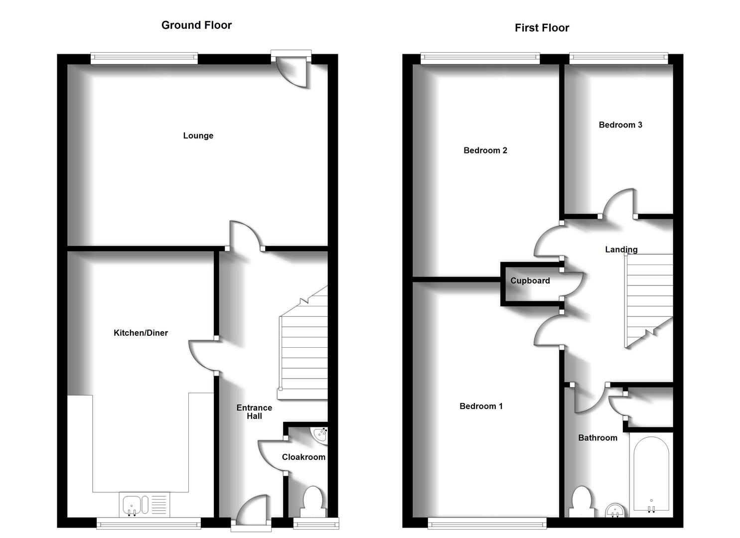 Floorplans For Crowthorns, Rugby