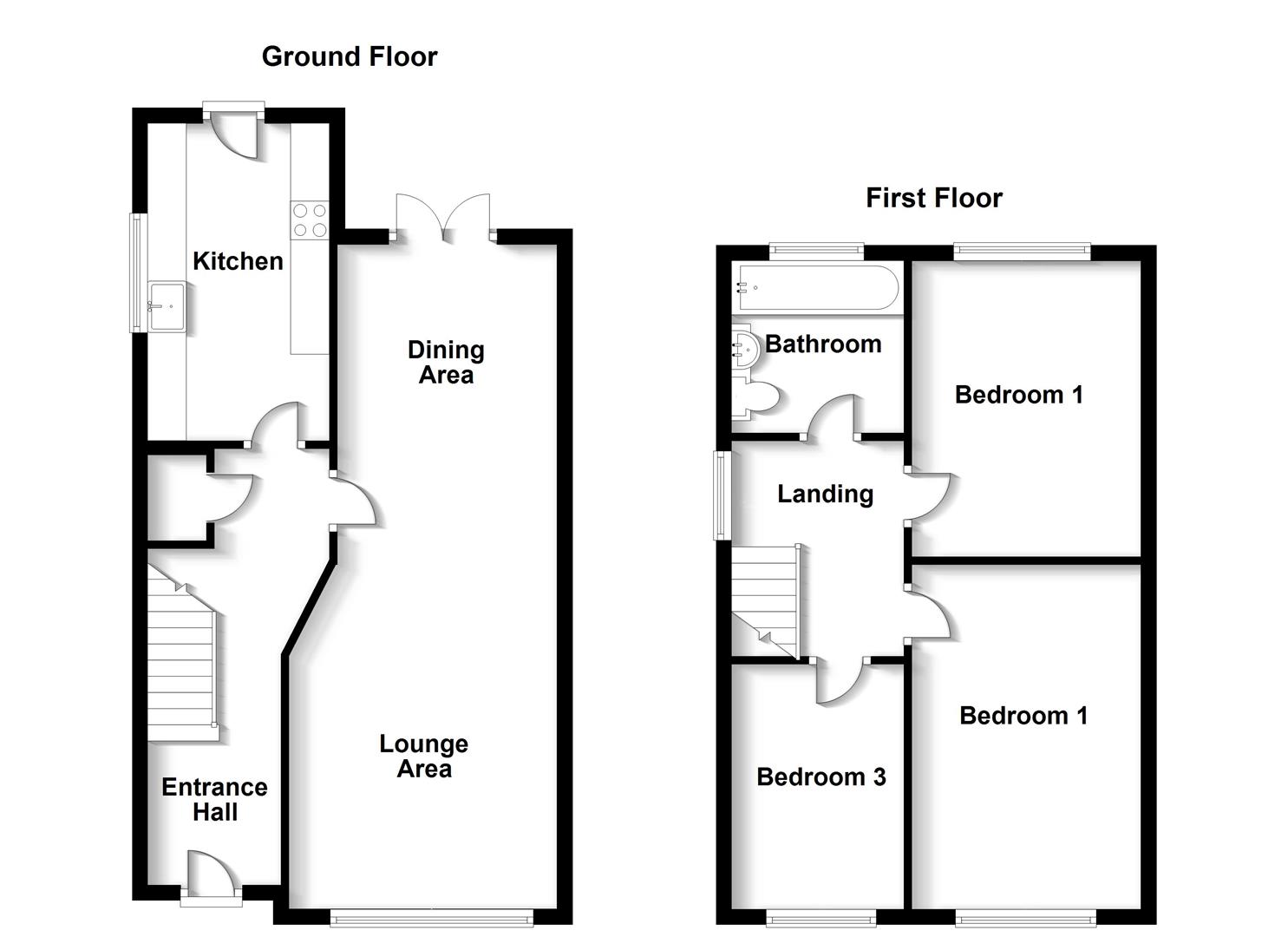 Floorplans For Alwyn Road, Bilton, Rugby