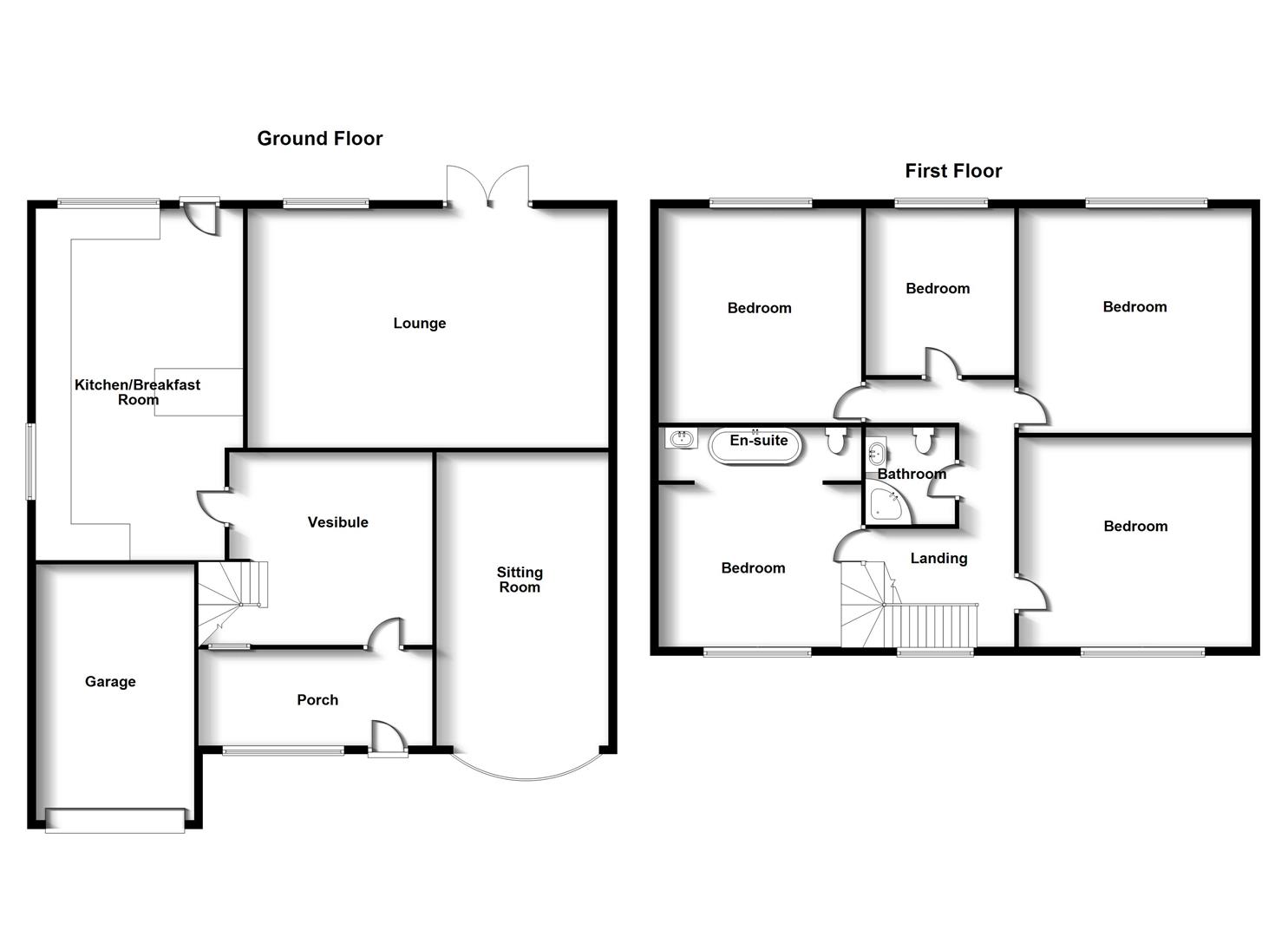 Floorplans For Lime Tree Avenue, Bilton, Rugby