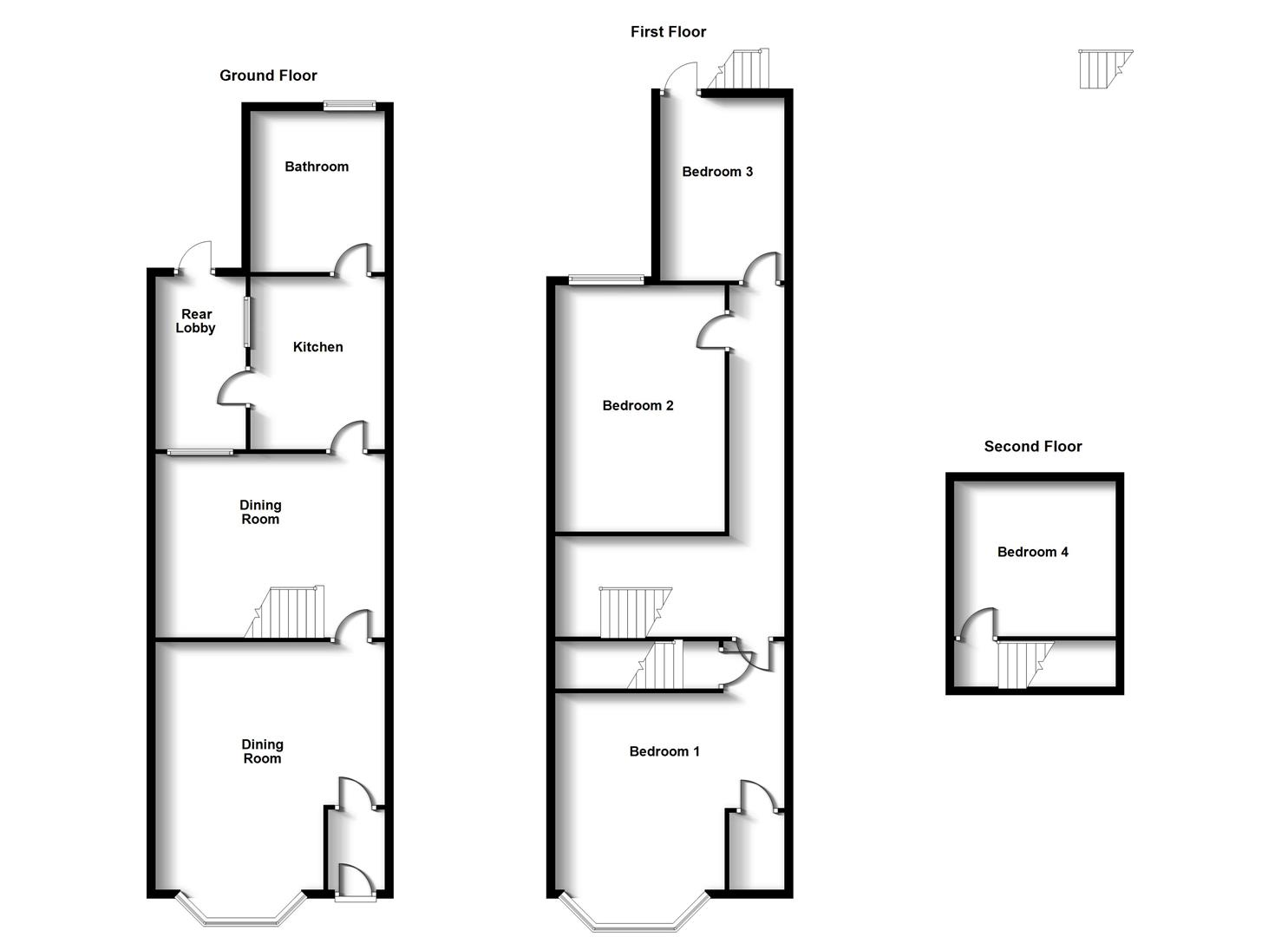 Floorplans For South Street, Rugby