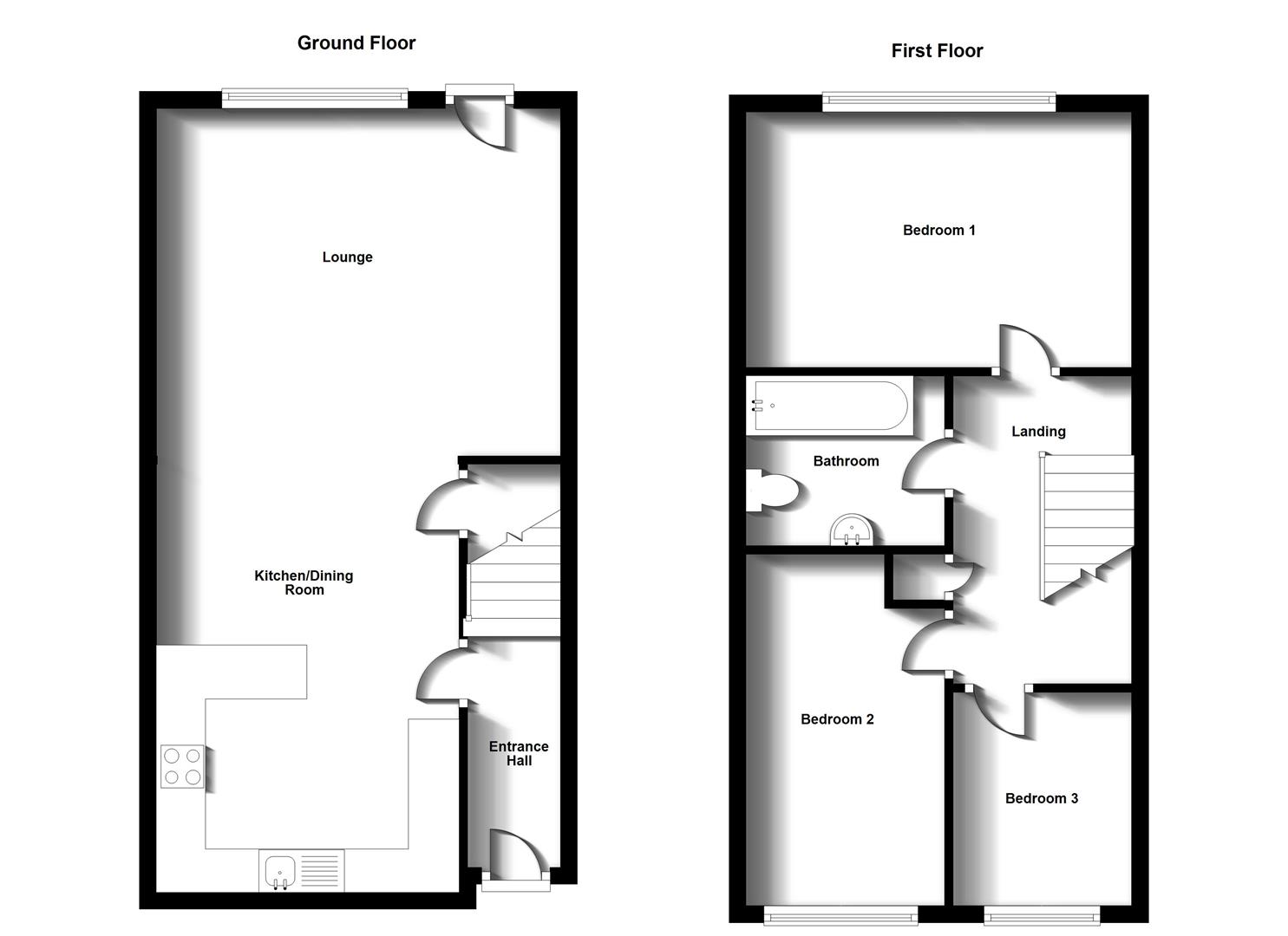 Floorplans For Frobisher Road, Rugby