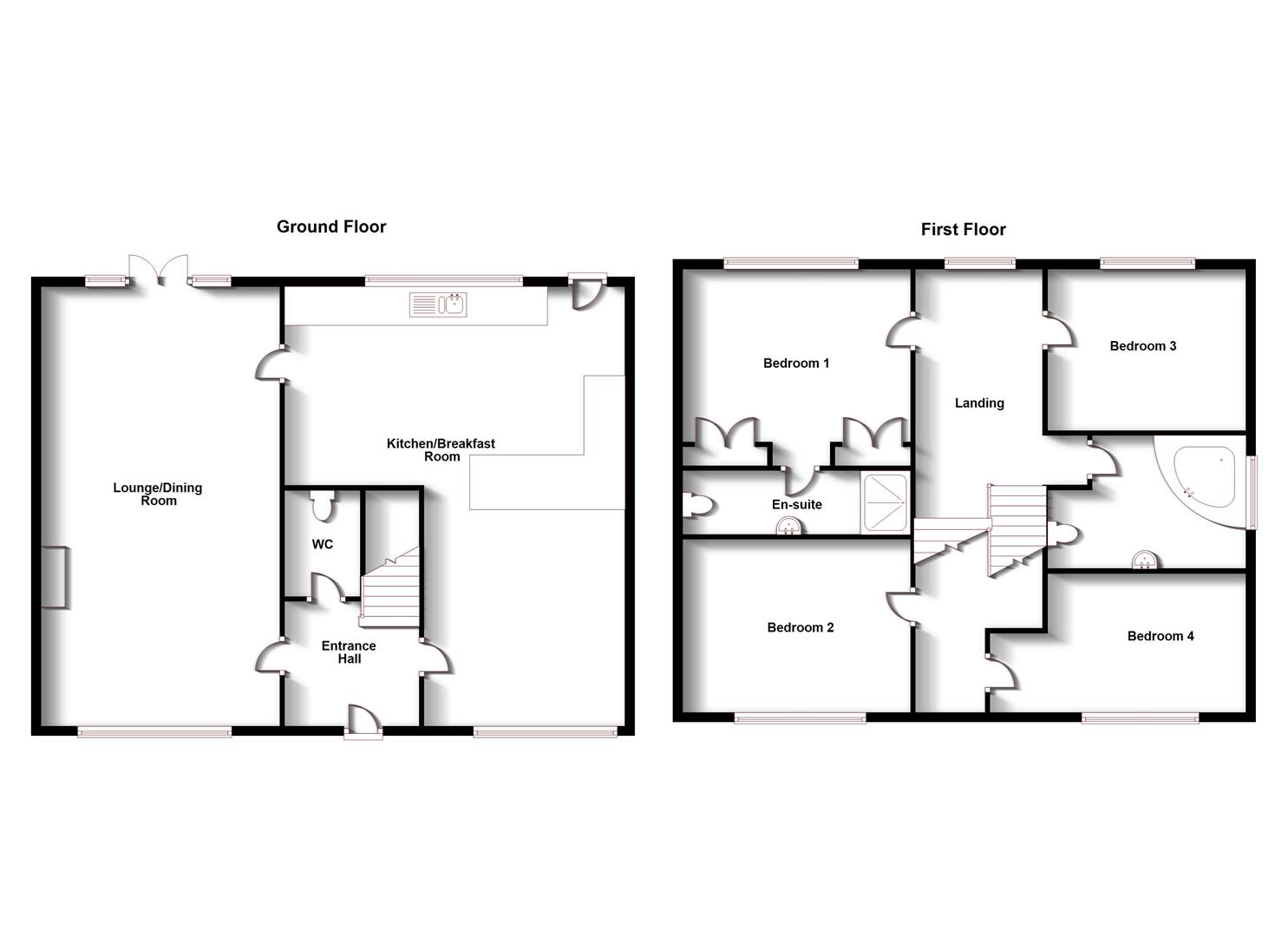 Floorplans For Barton Road, Rugby