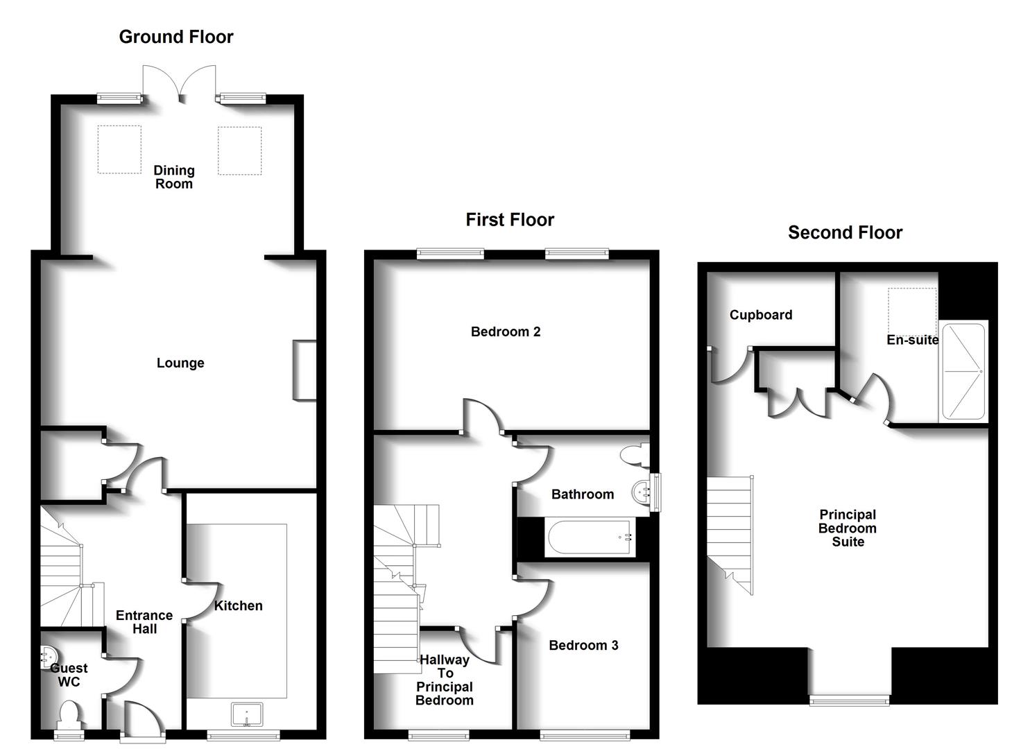 Floorplans For Berrybanks, Rugby