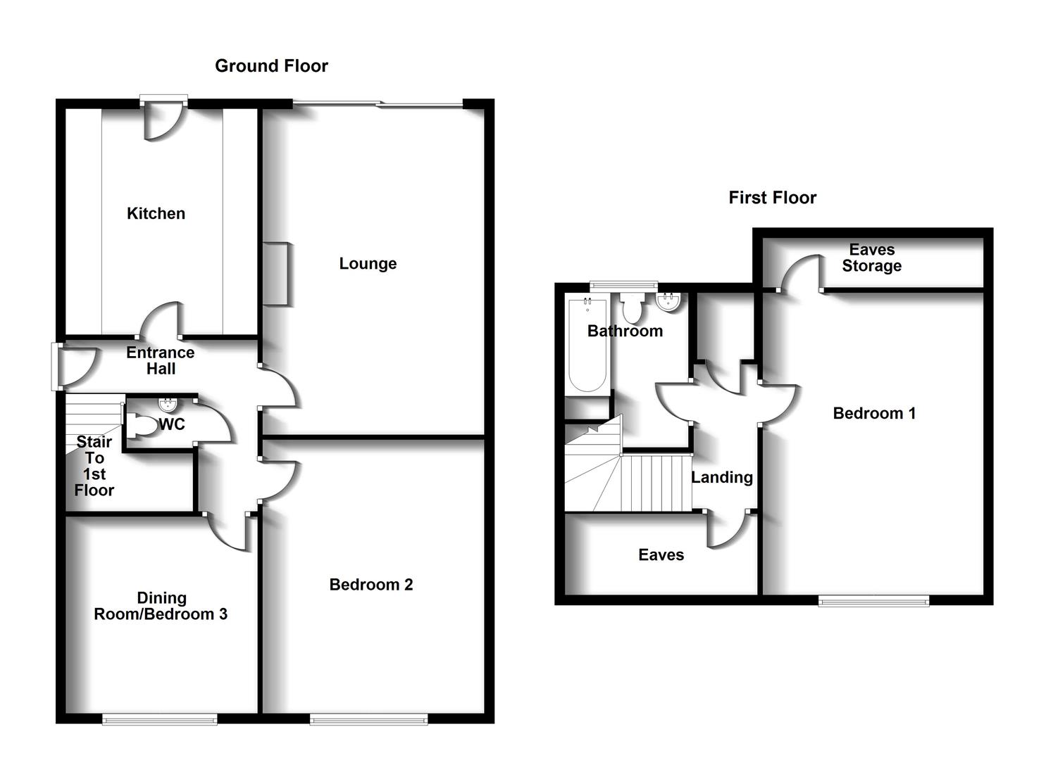 Floorplans For Montague Road, Rugby