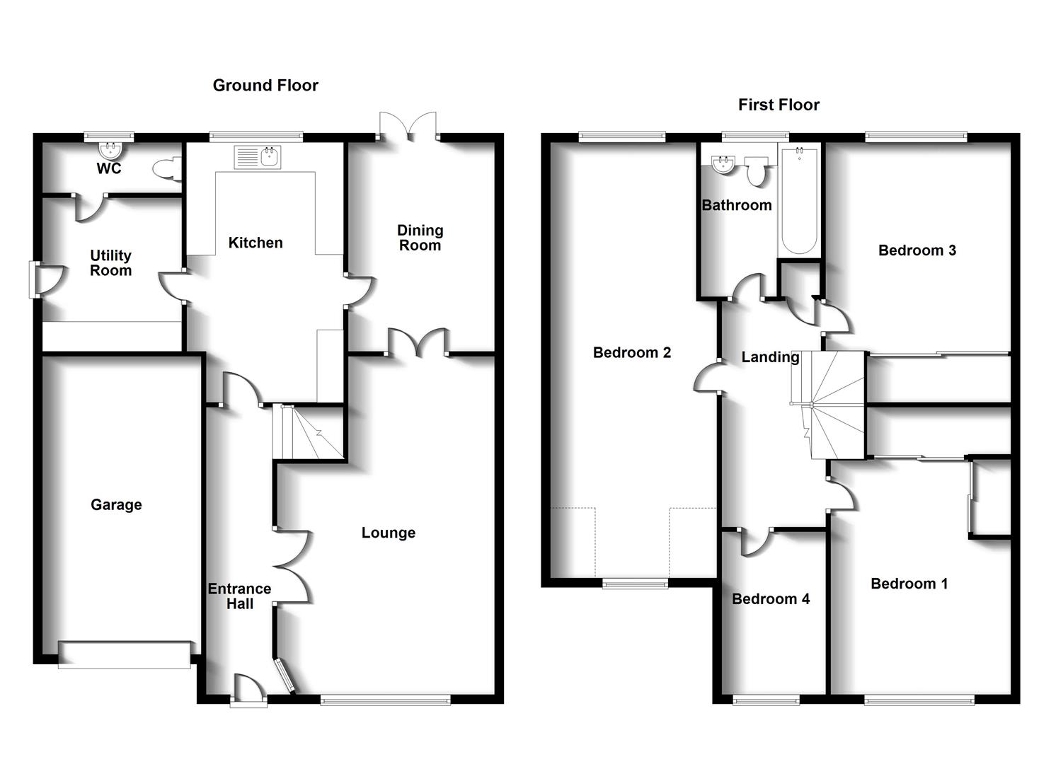 Floorplans For Cornwallis Road, Rugby