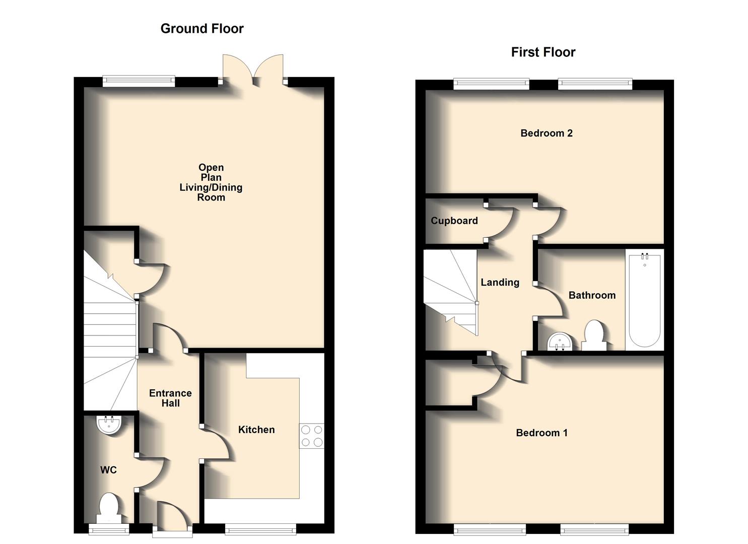 Floorplans For Prior Park Road, Rugby