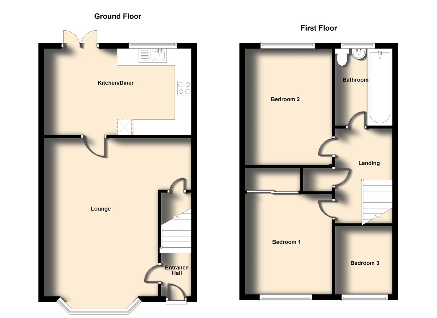 Floorplans For Lilac Drive, Rugby