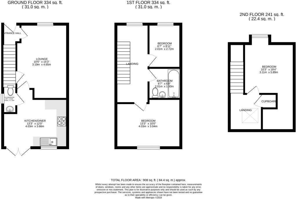 Floorplans For Gilbert Avenue, Bilton, Rugby