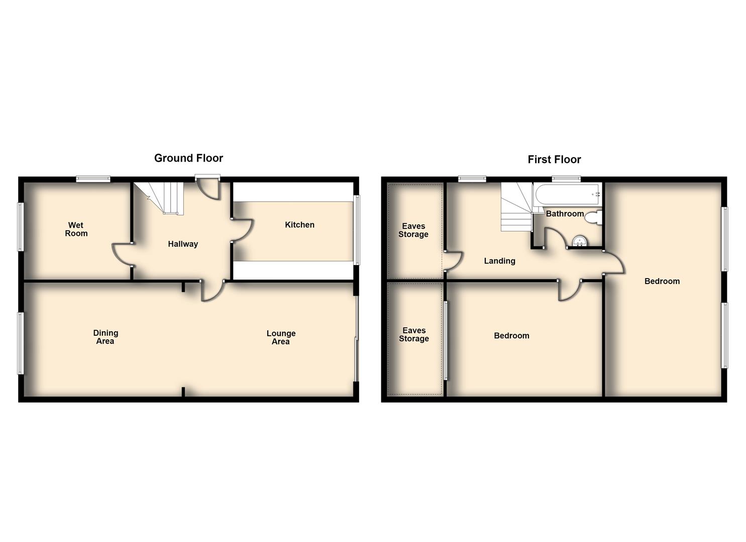 Floorplans For Orlando Close, Bilton, Rugby