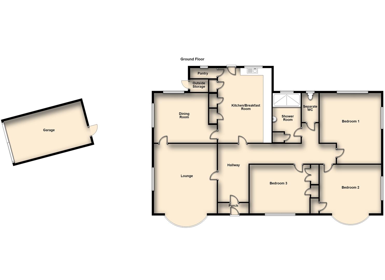 Floorplans For Longrood Road, Bilton, Rugby
