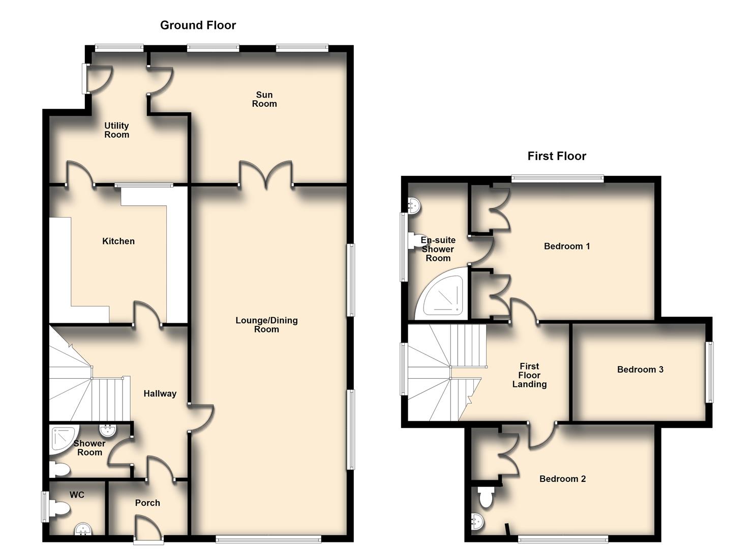 Floorplans For Fishers Close, Kilsby, Rugby